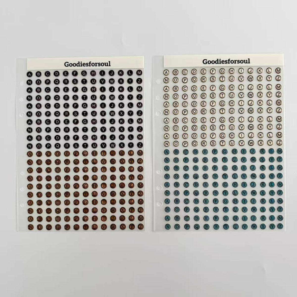 3D Typewriter Letters PET Sticker 1 Pcs