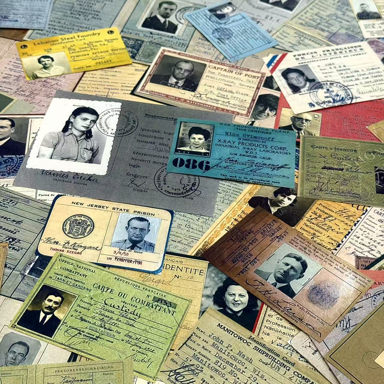 Vintage Dark Detective English ID Documents Paper -60Pcs each pack