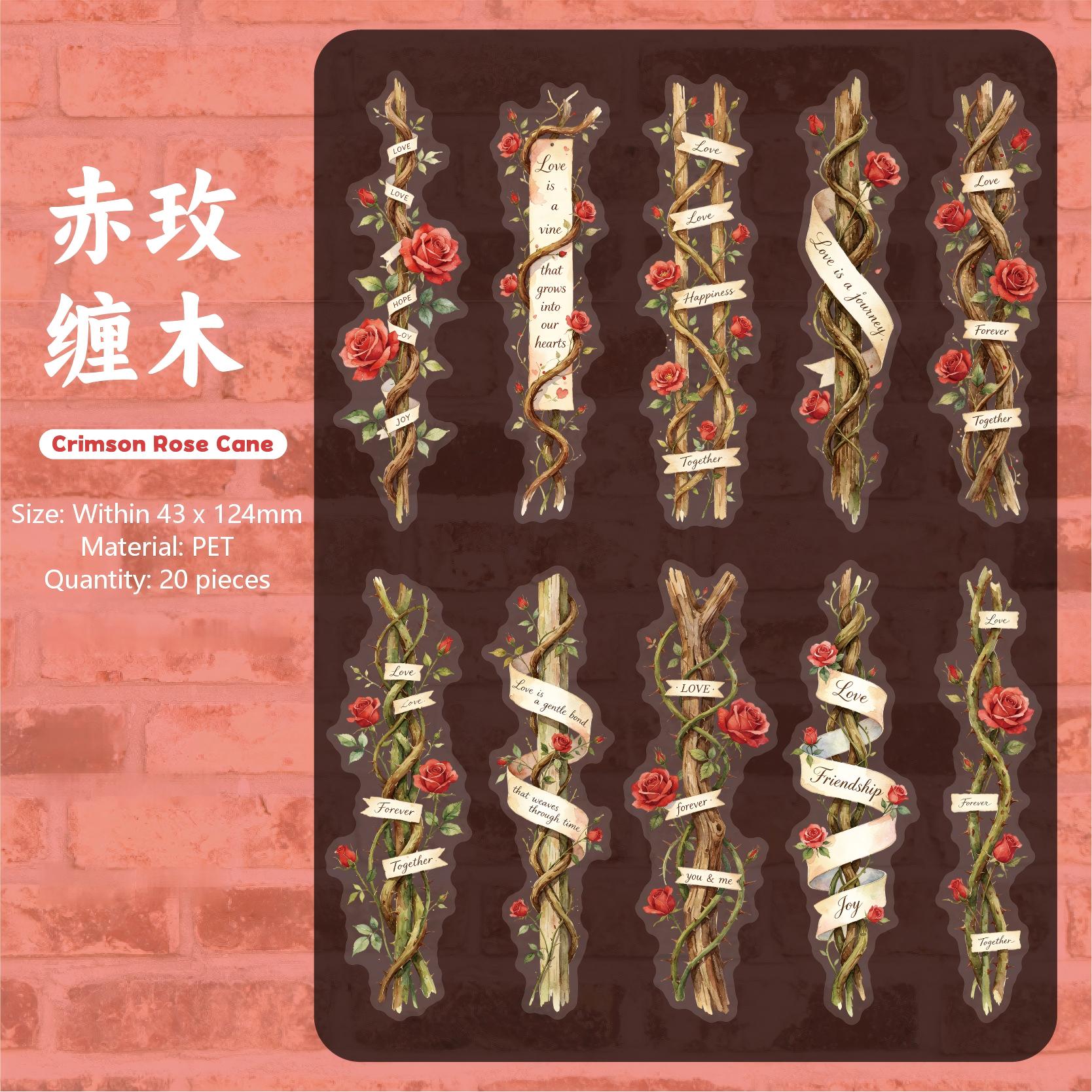 Letter on Branch PET Stickers -20Pcs each pack