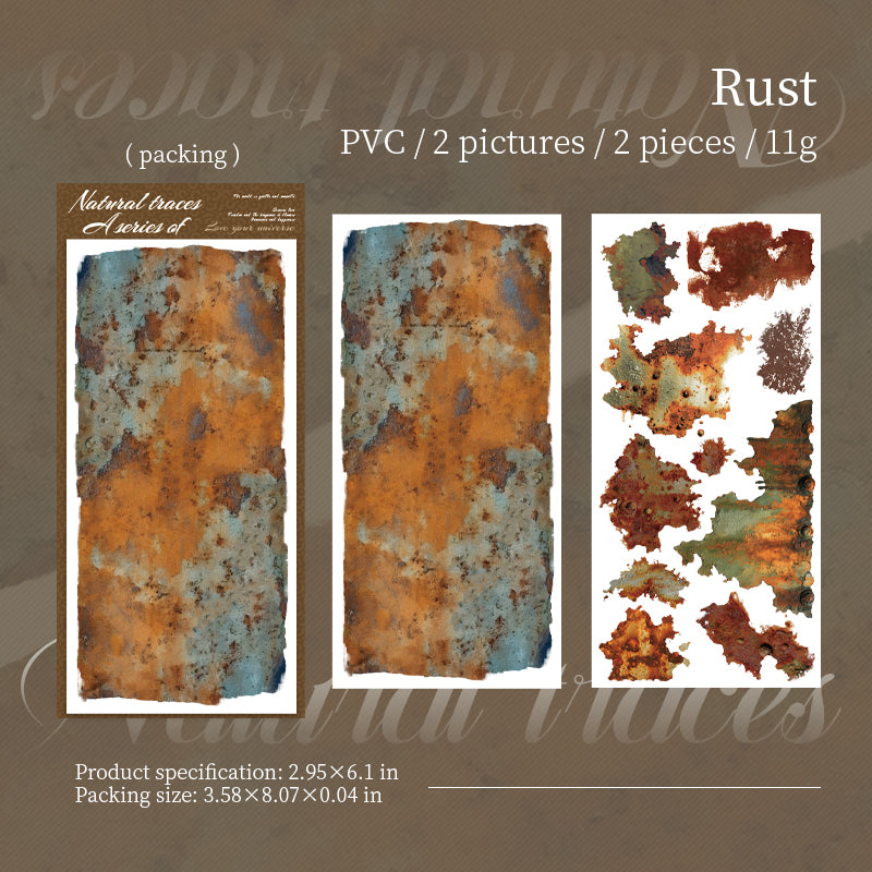 Natural traces transfer, rub on sticker-2Pcs each pack