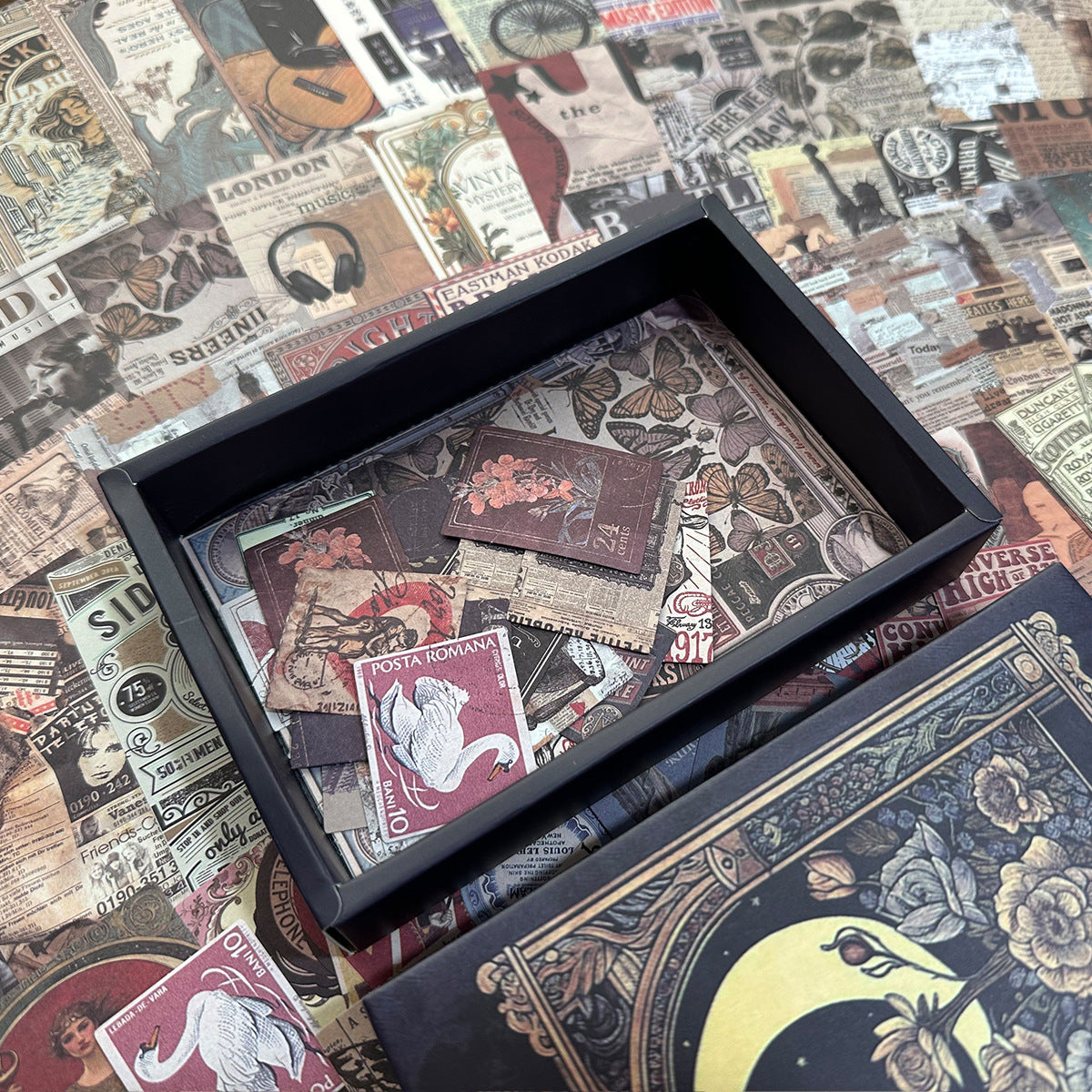 Vintage-Style Boxed Material Paper -200Pcs each pack