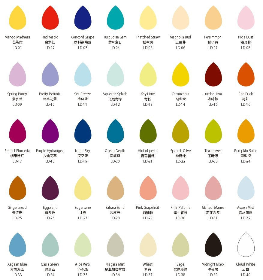 0506 1 set 40 colors Craft Ink Pad Stamps