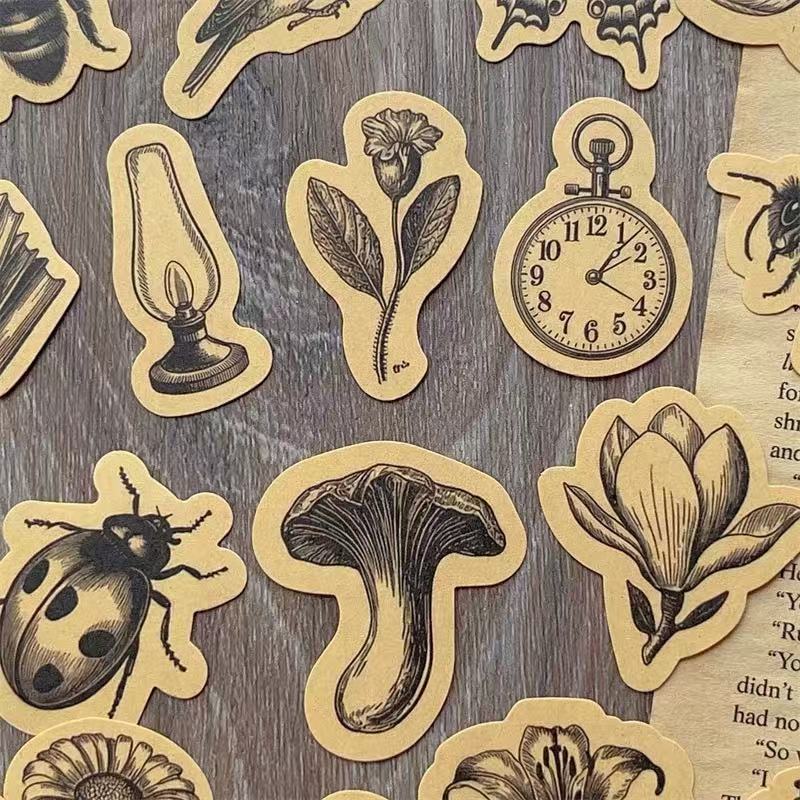 Flower and clock stickers