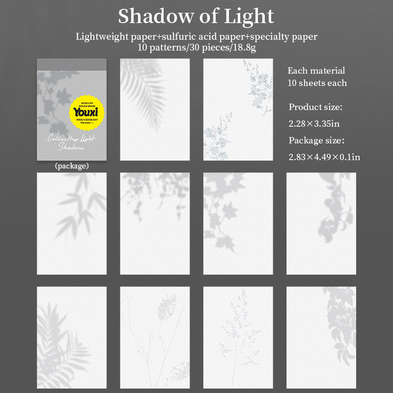 0410 Collecting Light and Shadow Series Paper -30Pcs each pack