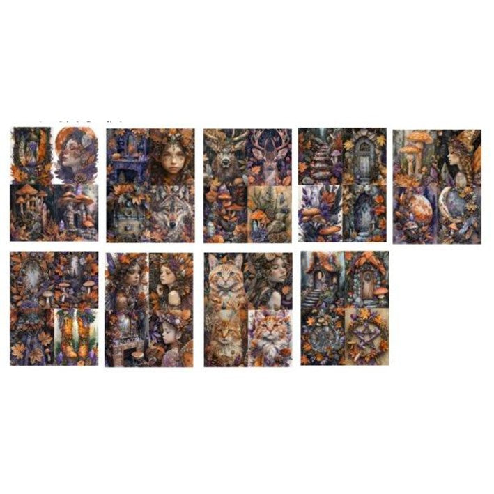 0403 A4 size Forest fairy Style Paper 9 pcs