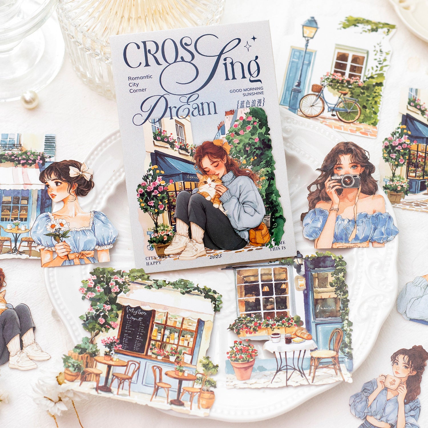 0513 Girls' leisure time Solid Sticker -15Pcs each pack