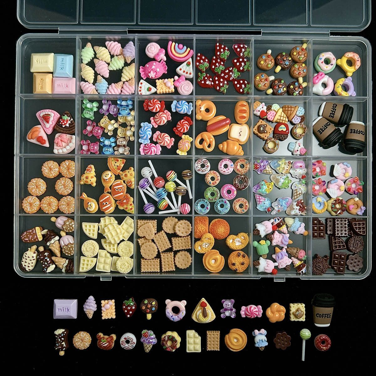Mini desserts by compartment