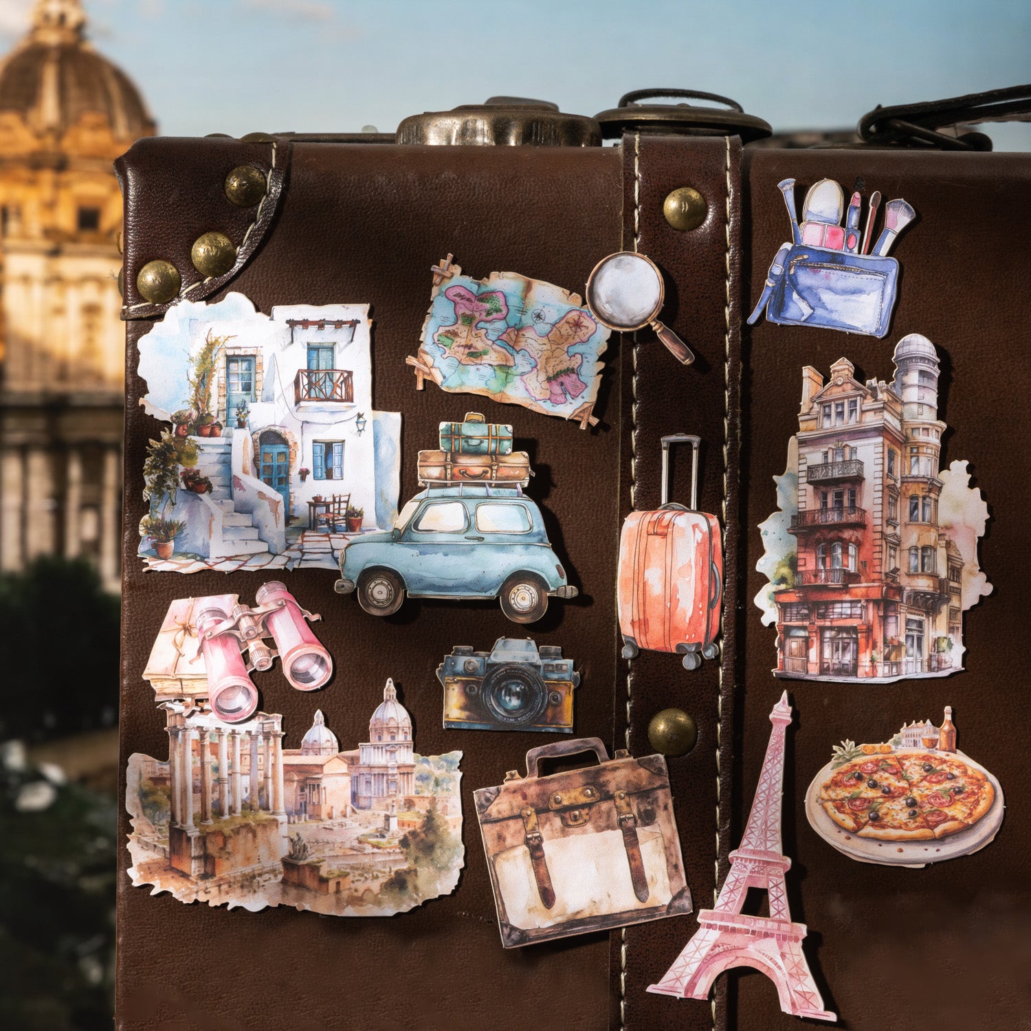 0602 Travel poetry collection cardstock sticker -20Pcs each pack