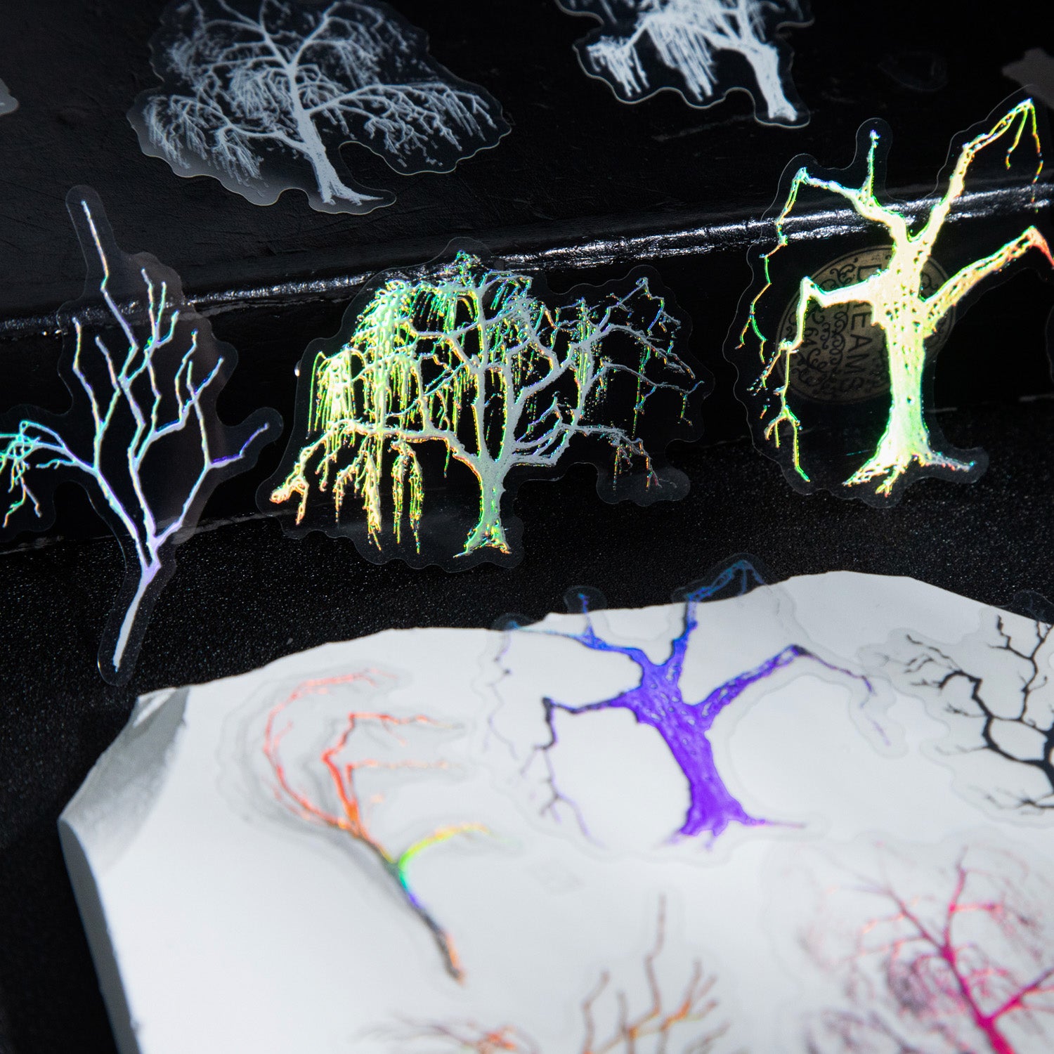 1022 Black and white traces PET sticker -20Pcs each pack