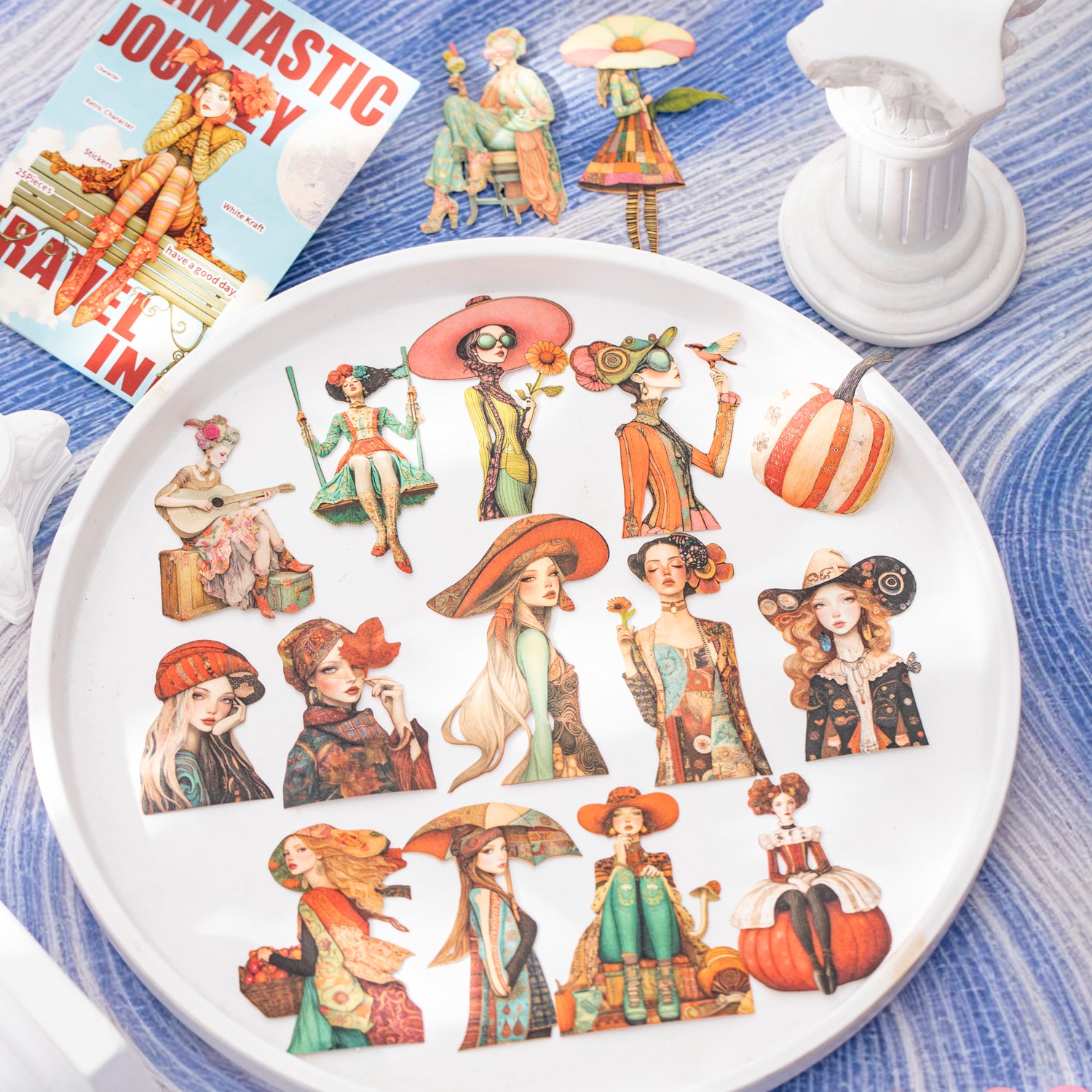 1007 Fantasy journey Solid sticker -25Pcs each pack