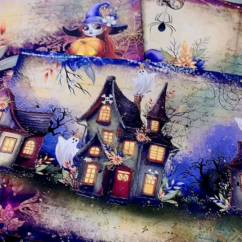 Halloween Ghost Pumpkin paper overview