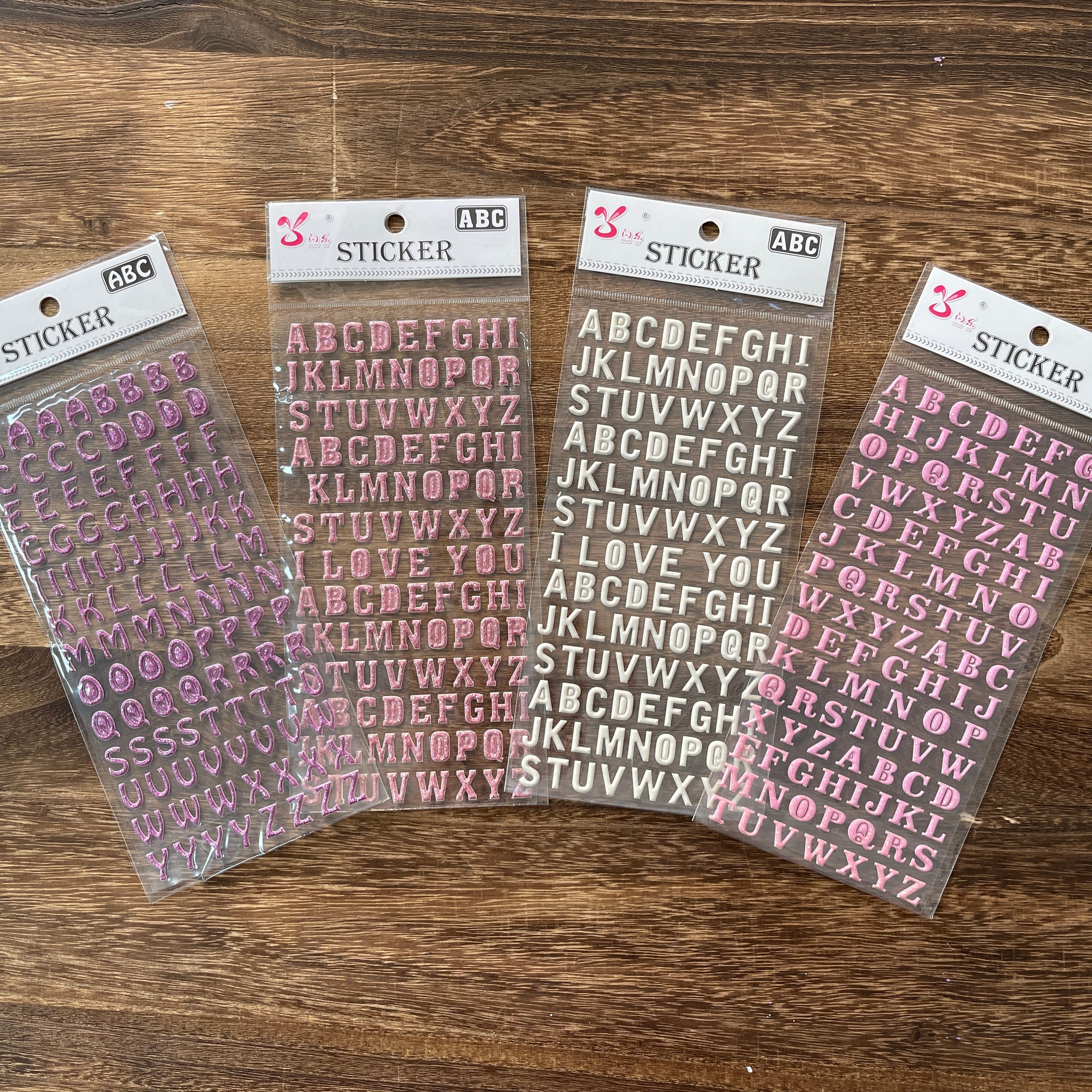 1110 Fine glitter letters sticker -1Pcs each pack