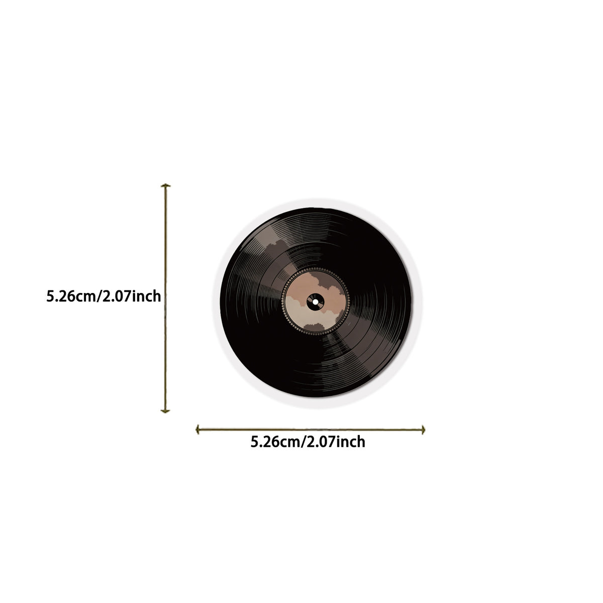 Vintage Musical Instruments sticker size