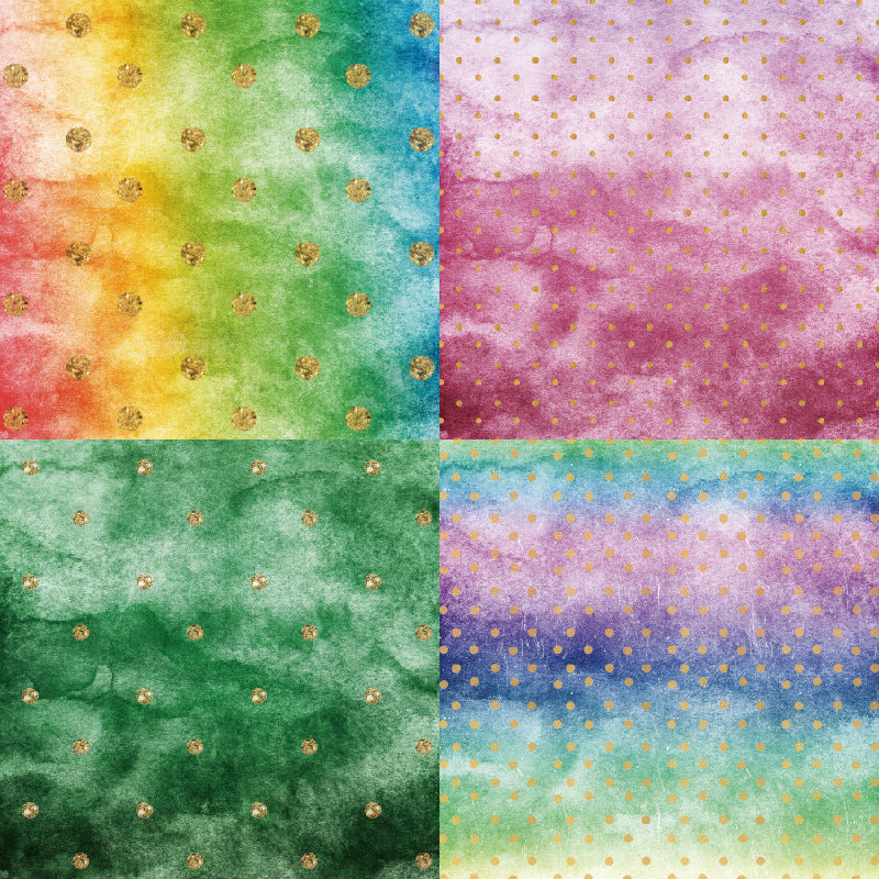 Rainbow Gleam papers fanned