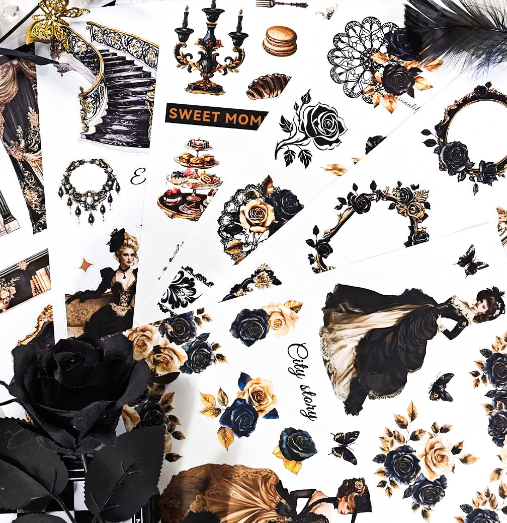 S-566- The mysterious black Sticker Book -20Pcs each pack