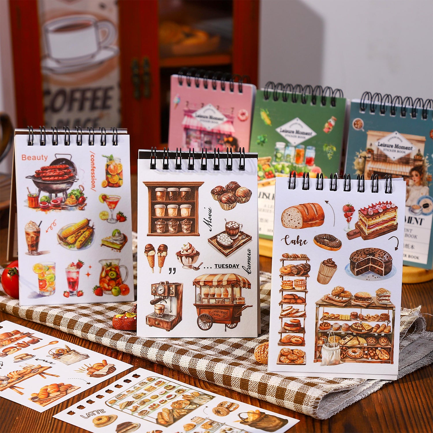 0322 Leisure moment Series Sticker book -18Pcs each pack