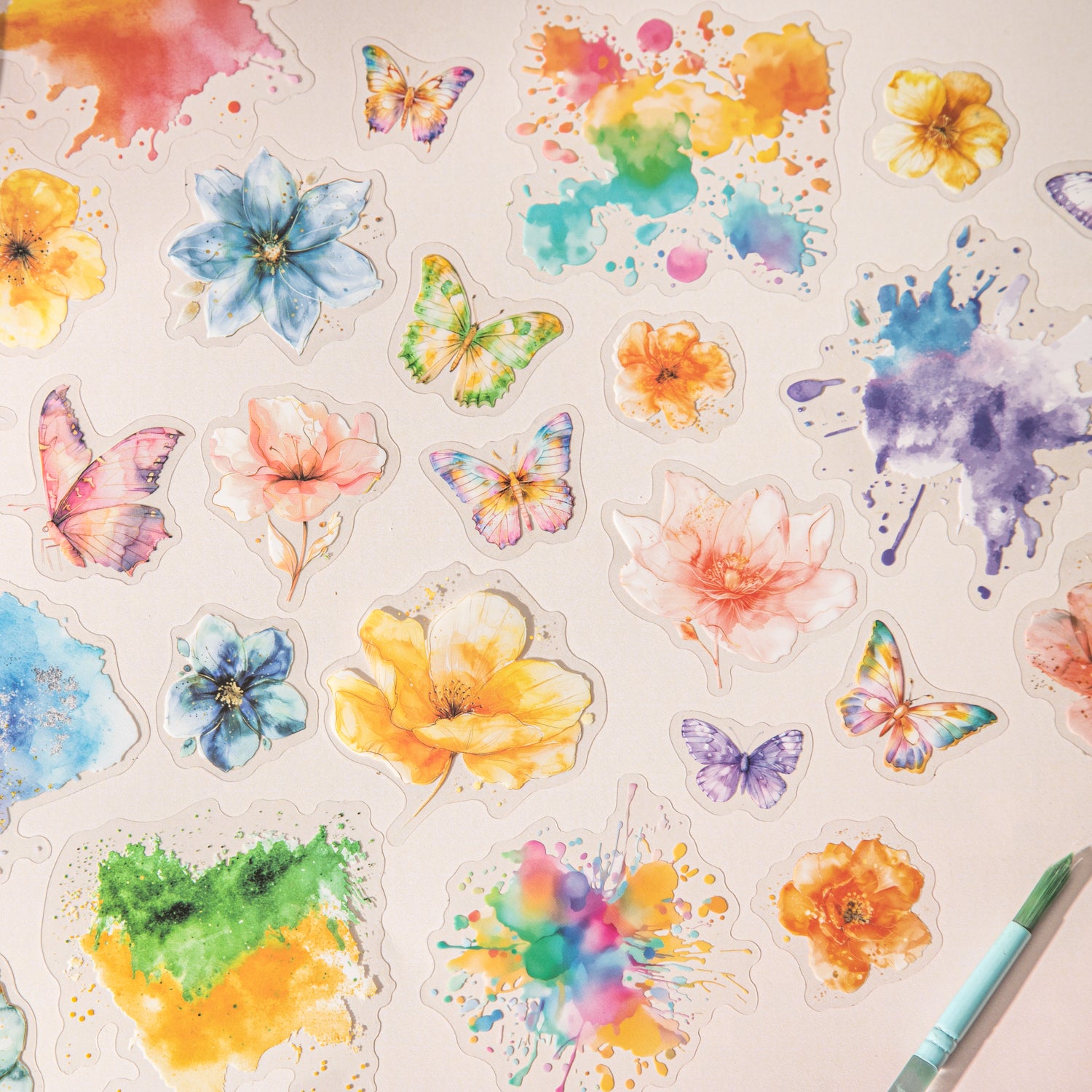 0826 Butterfly Dreams in Flowers PET Sticker -25Pcs each pack