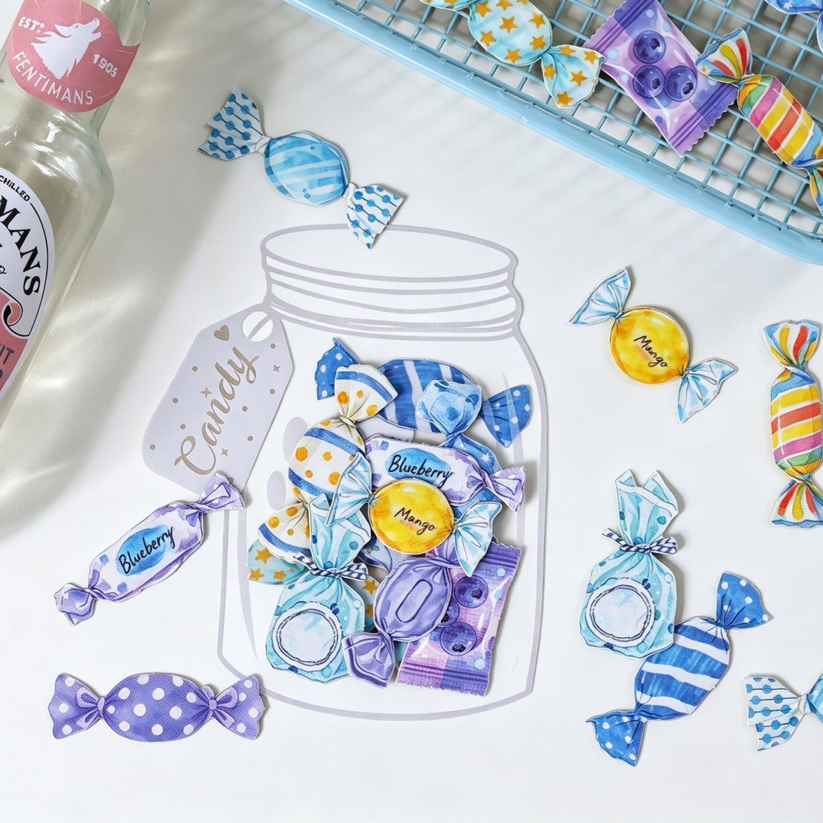 Blue candy jar