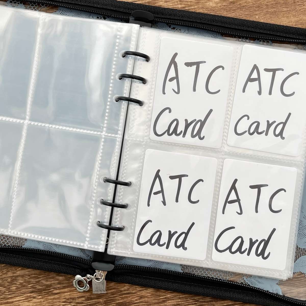 ATC cards stored in pocket inserts