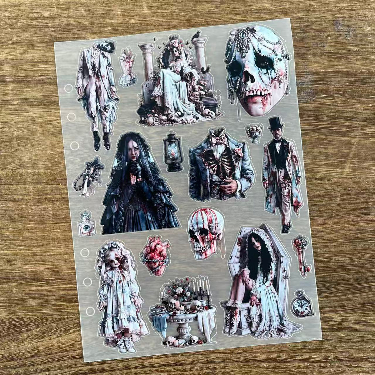 Full horror figures (b) PET sticker sheet