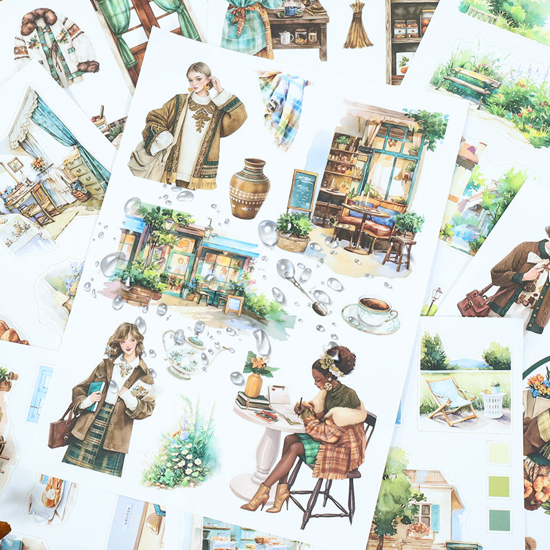 Nestled in Brown sticker pages