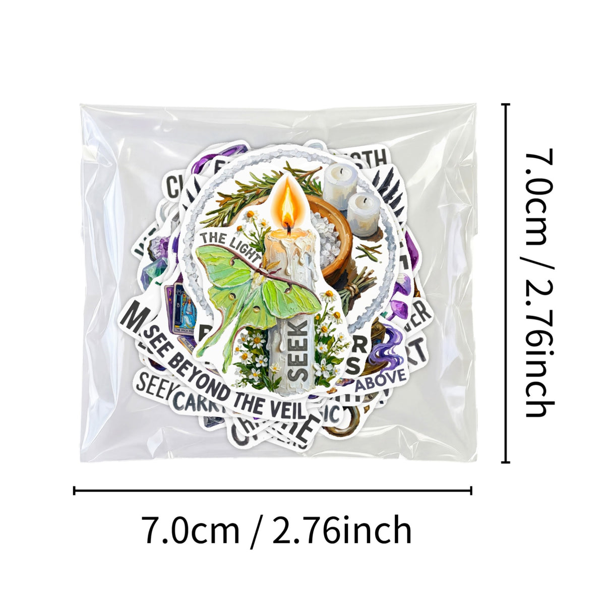 Secret Magic Theme sticker size