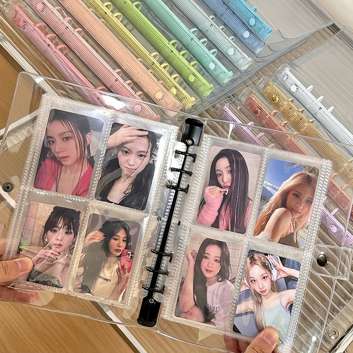 Clear binder with photocard pages
