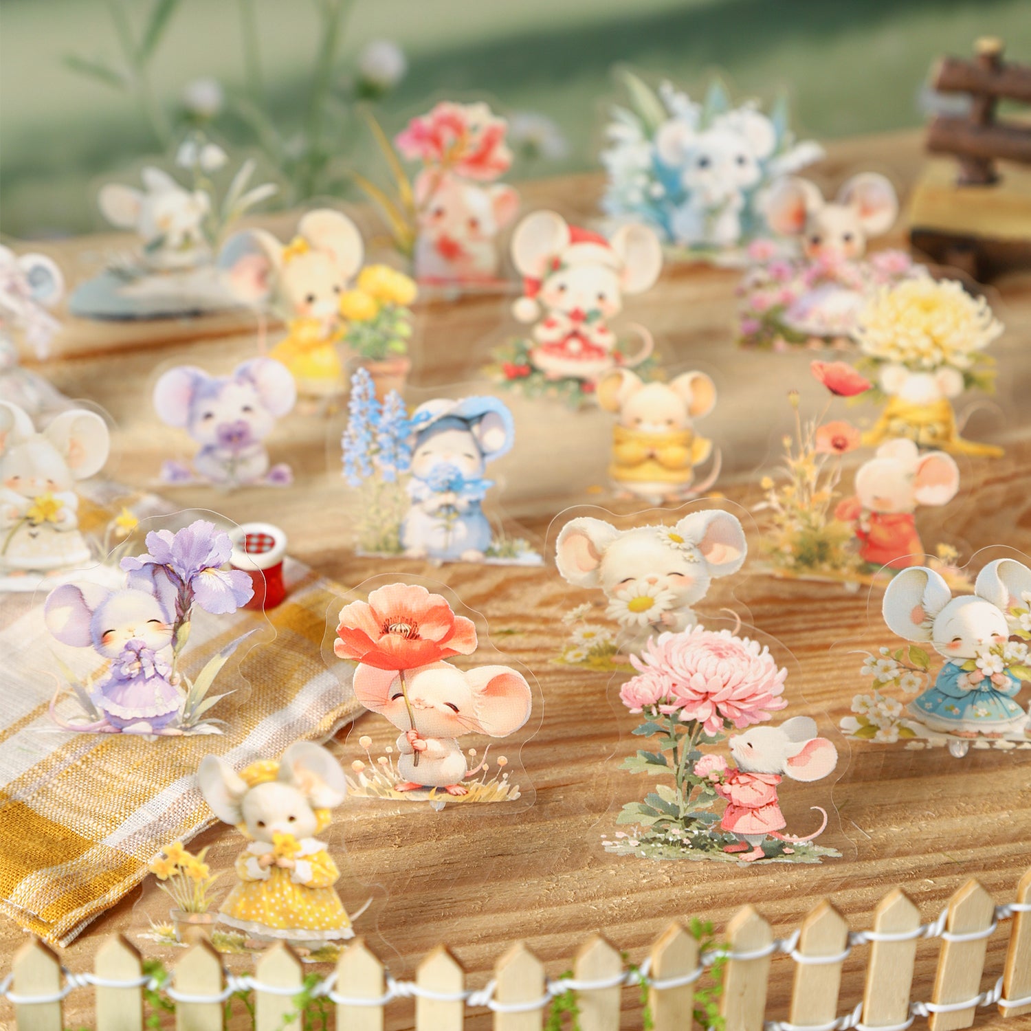 0708 Hamster PET sticker -15Pcs each pack