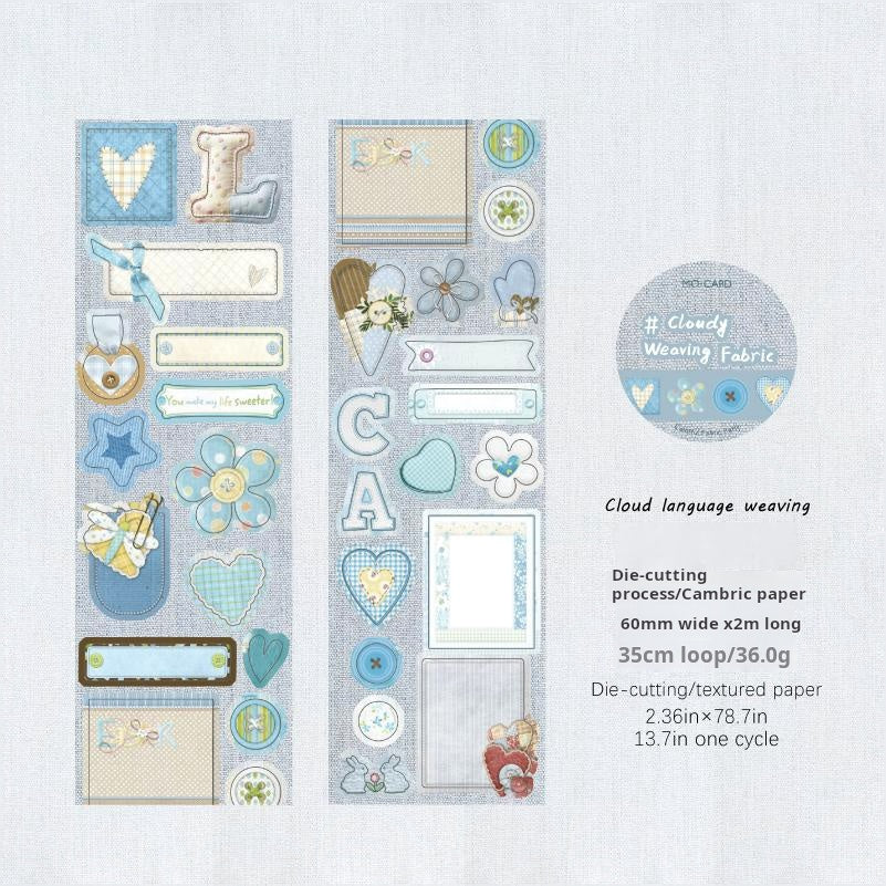 1031 Color Cloth Party tape -6cm*2m