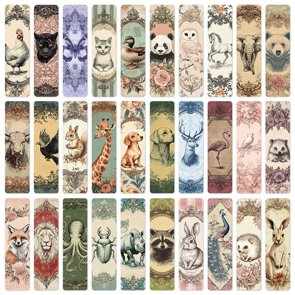 0706 Animal Bookmarks 30 pcs