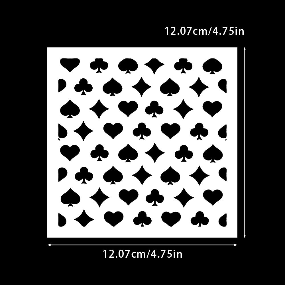 Playing Card Suits stencil – view 3