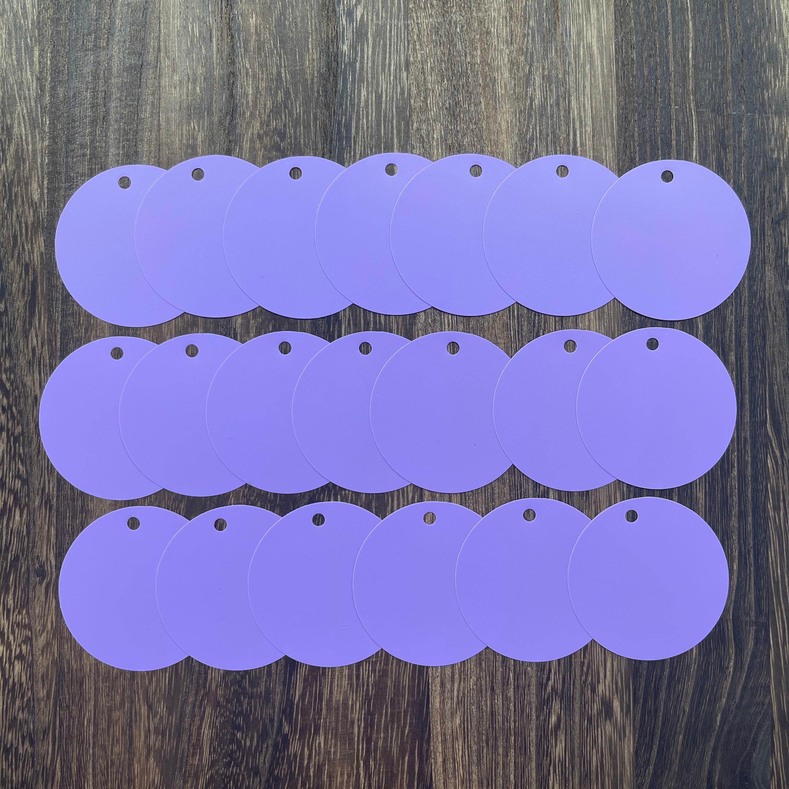 Round plastic tag Width 5 cm 1 pack 20pcs