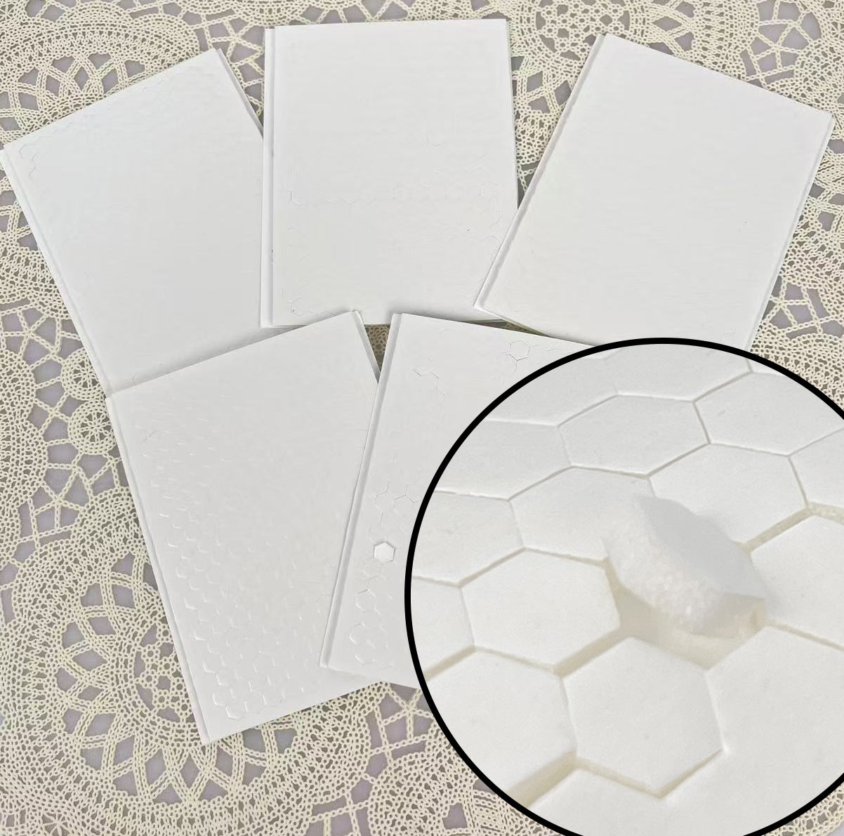 A-67- Honeycomb sponge double-sided sticker 10.7CM*7.8CM 1 pack 5pcs