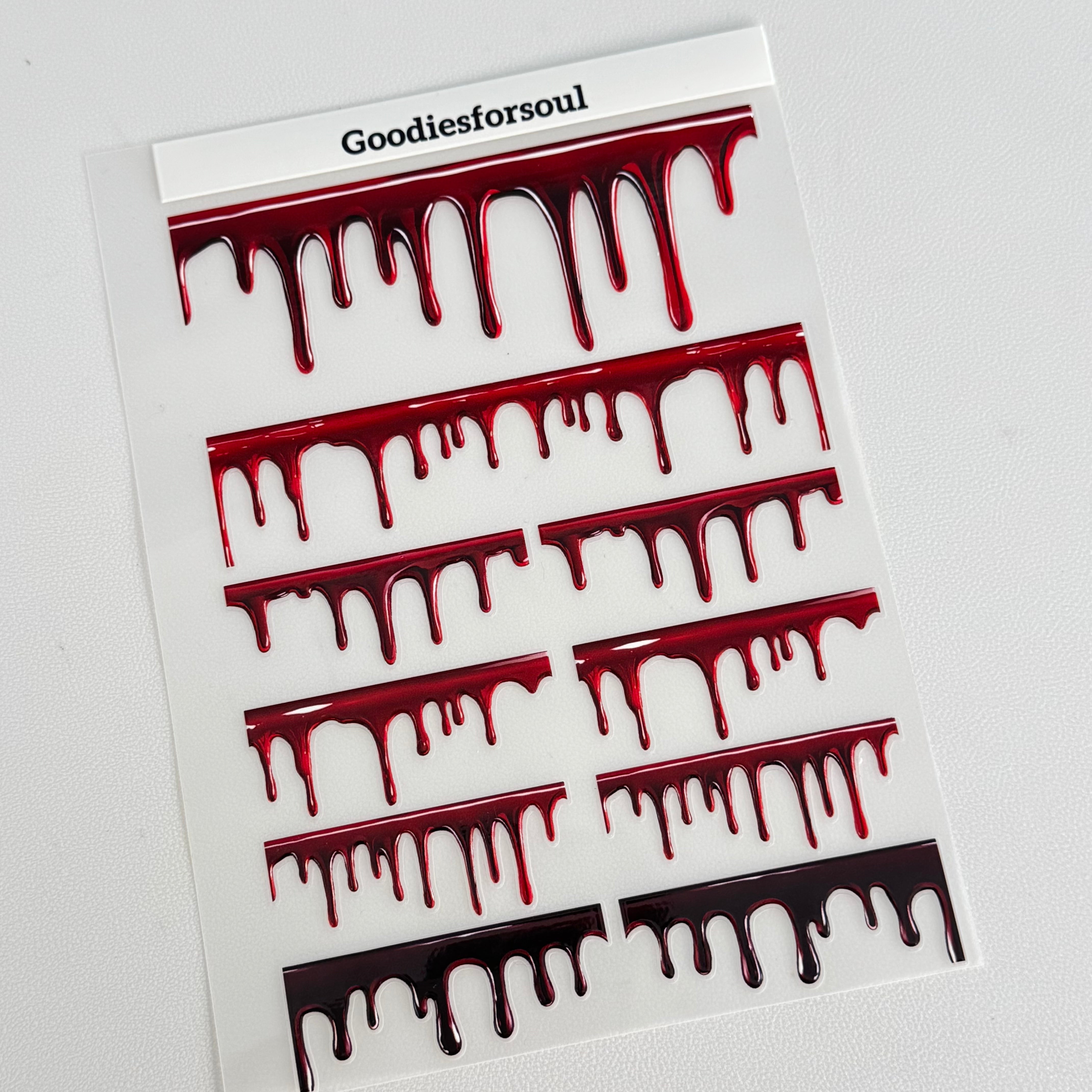 3D dripping sticker 15.5*21 Cm -1Pcs each pack