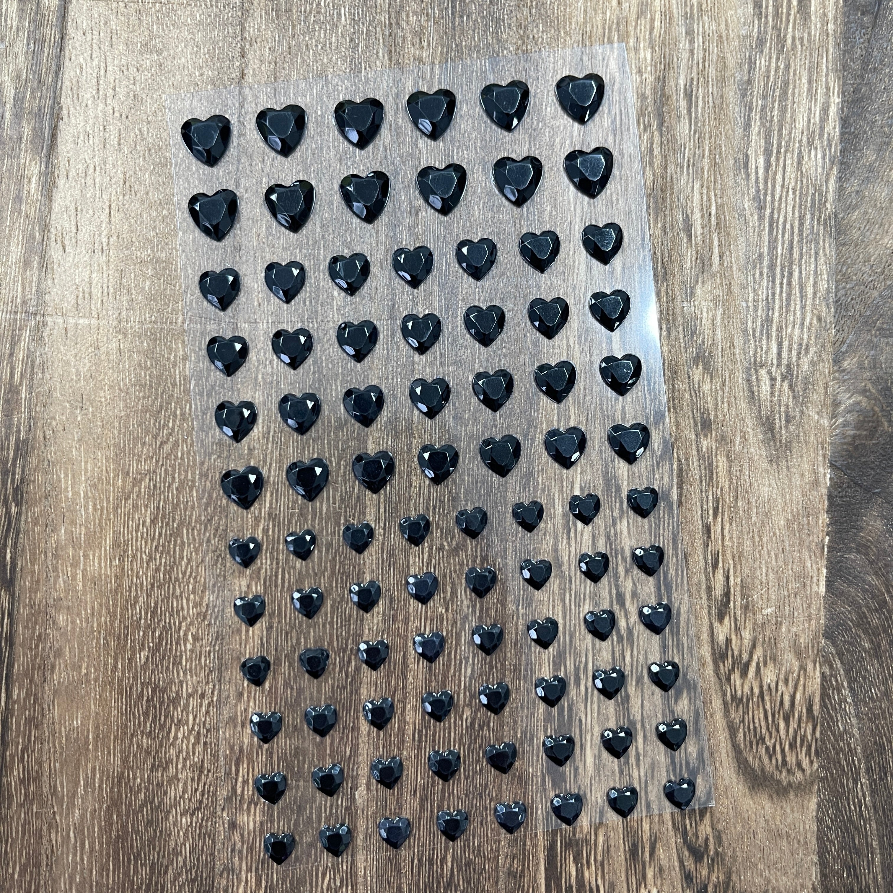 0920 Black hearts and stars Sticker 1pcs 1pack
