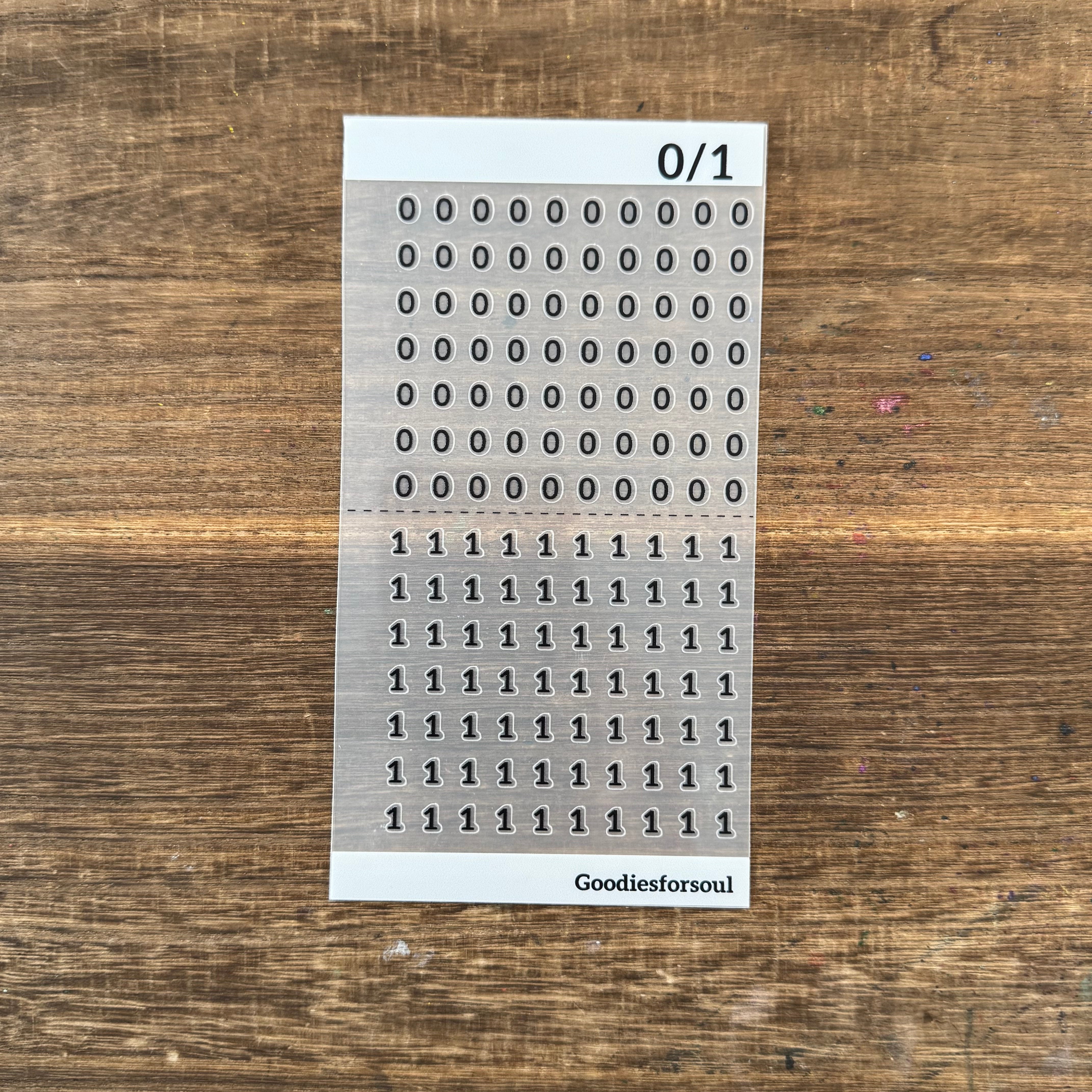 Number PET sticker *can be stored in A6 binder
