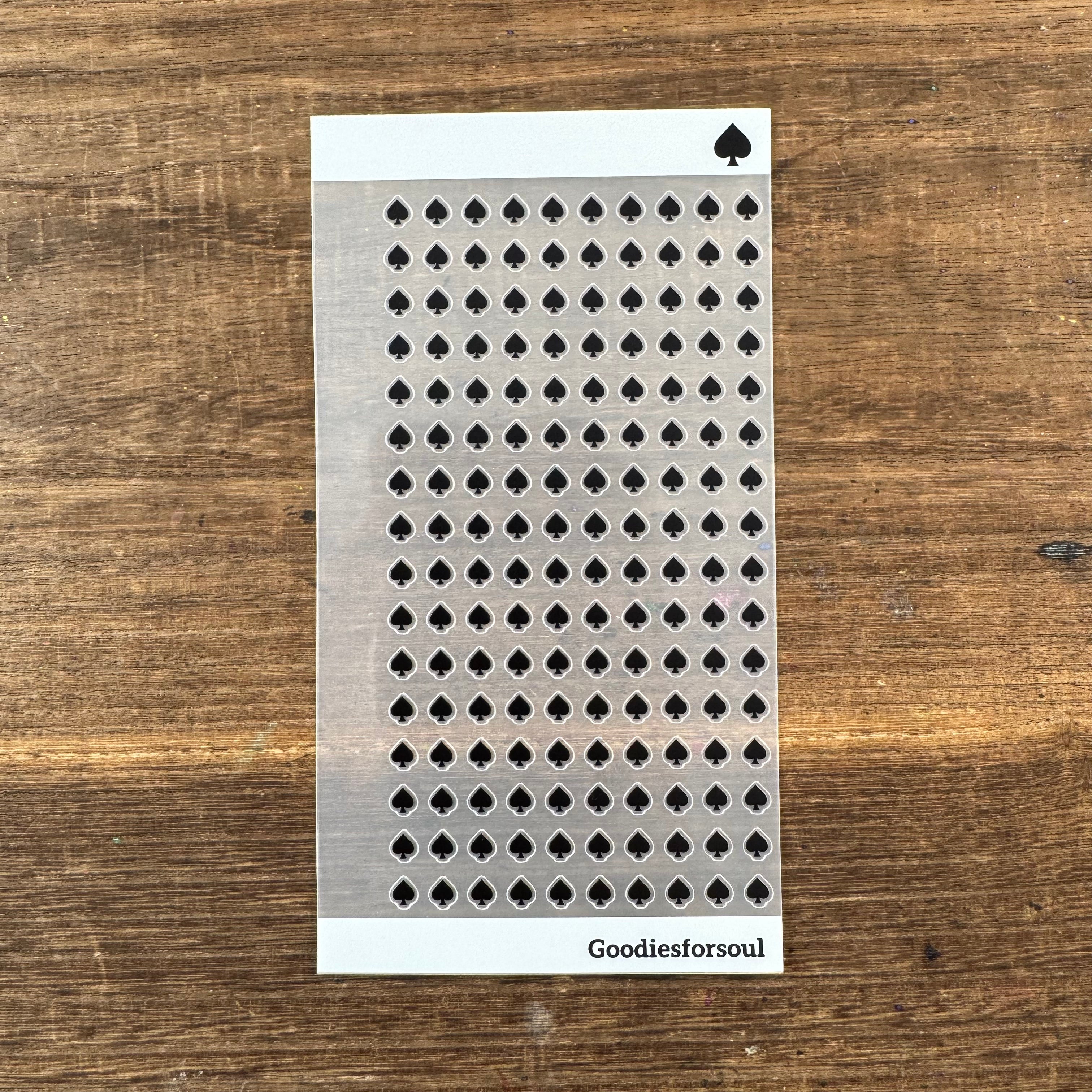 Playing card symbols PET sticker *can be stored in A6 binder