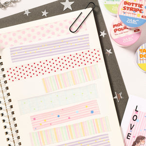 Tape on notebook