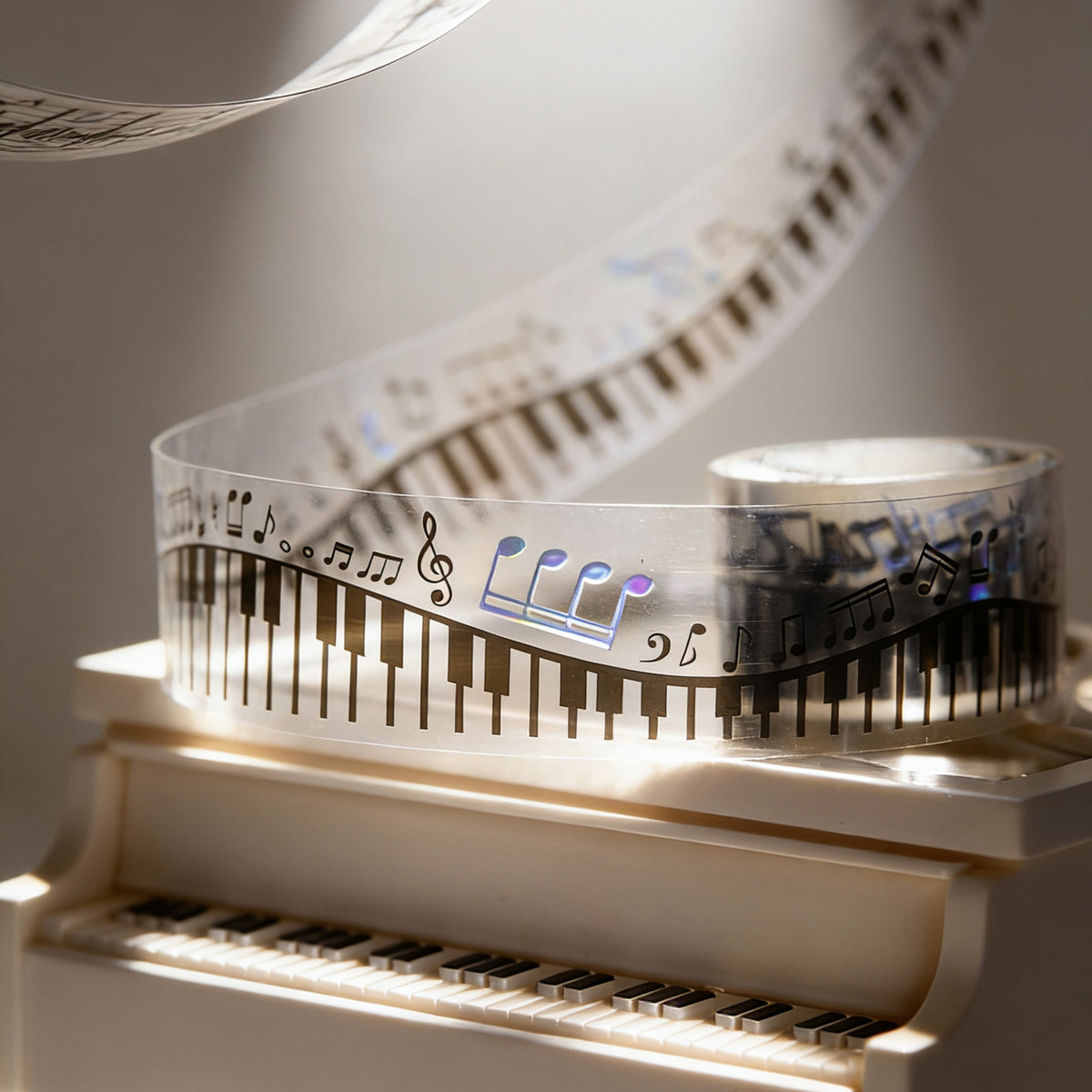 Tape on piano