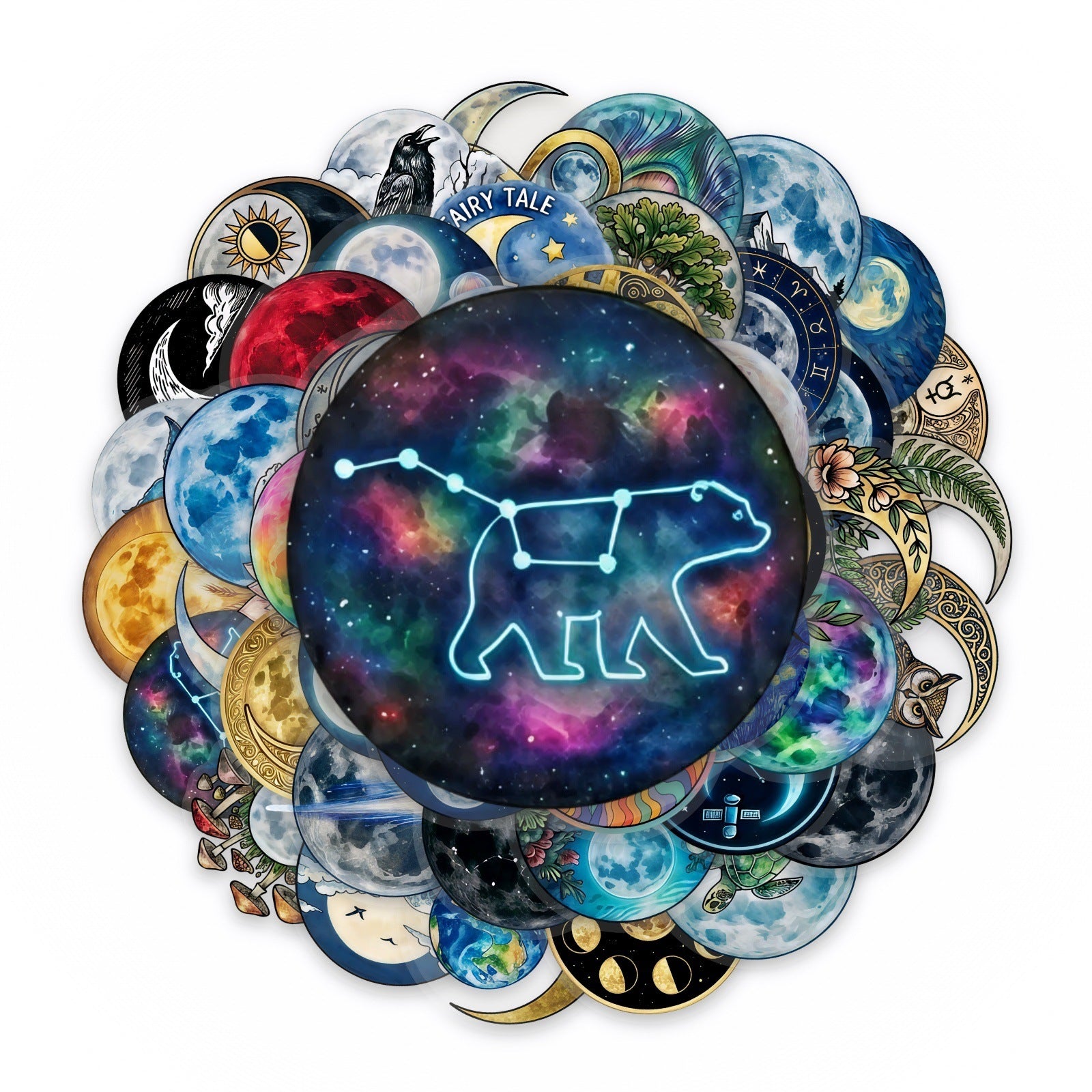 260526 50 Mysterious Starry Sky & Moon PET Stickers