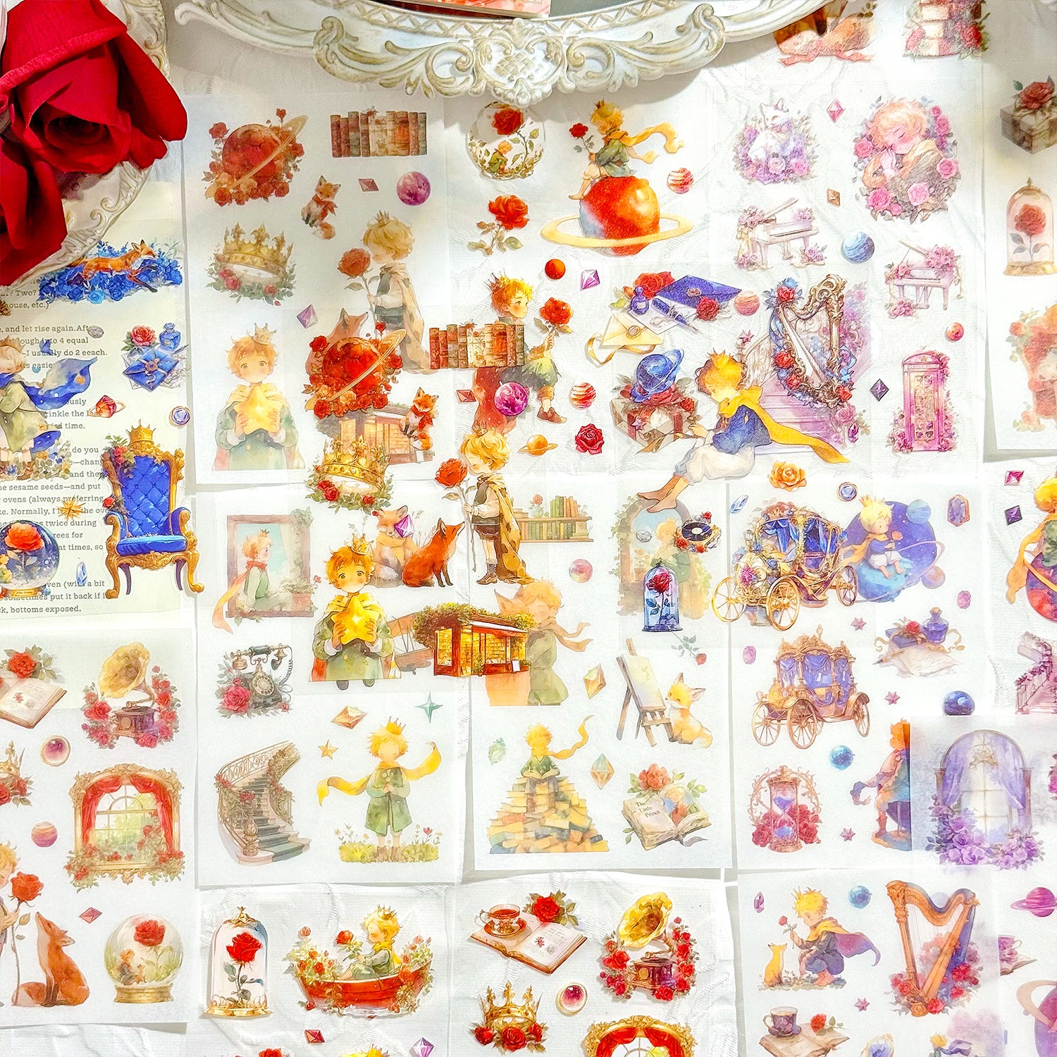 0925 Little prince PET & Washi sticker book -20Pcs each pack