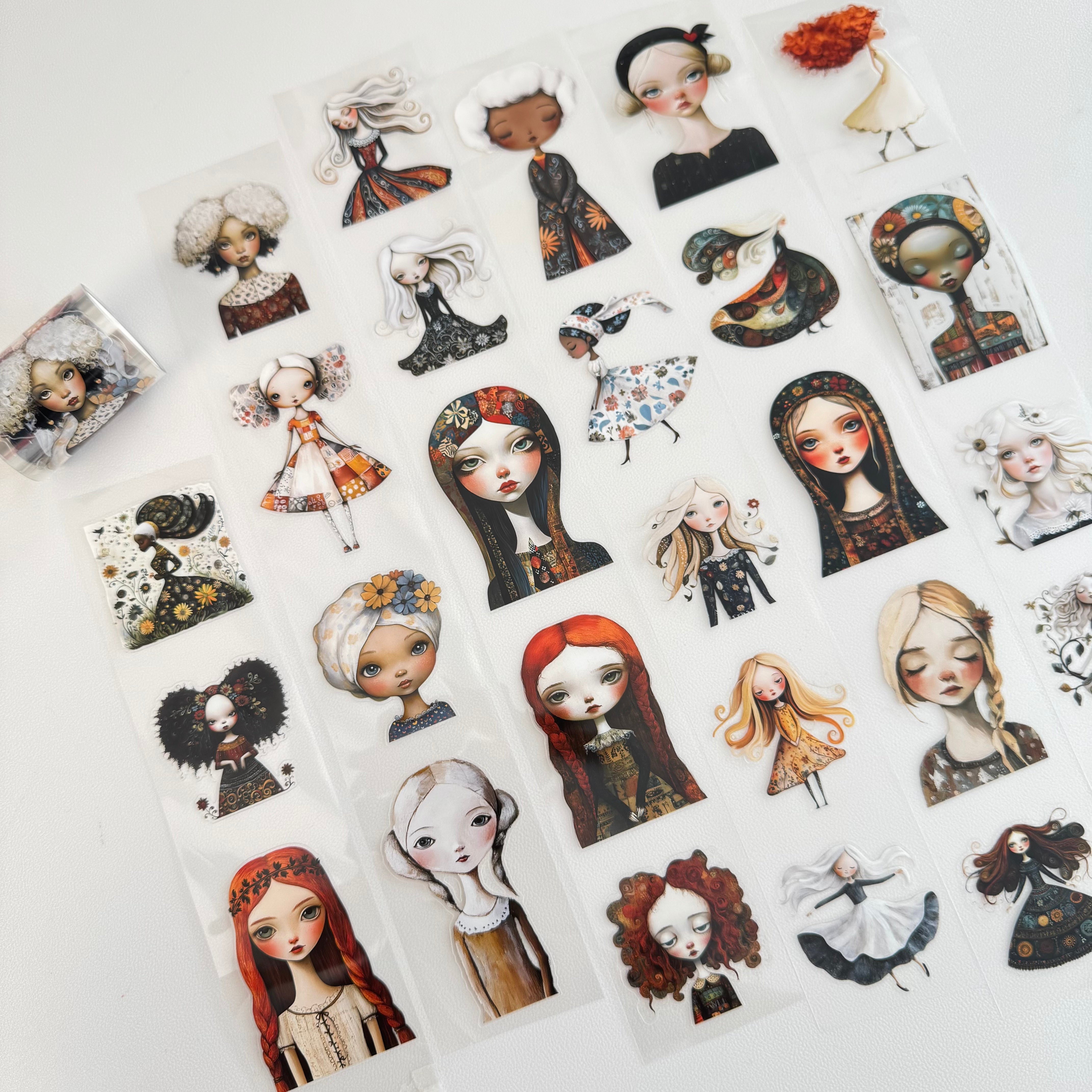 Magazine-style girls pre-cut PET tape 1 loop 5.5CM*2M