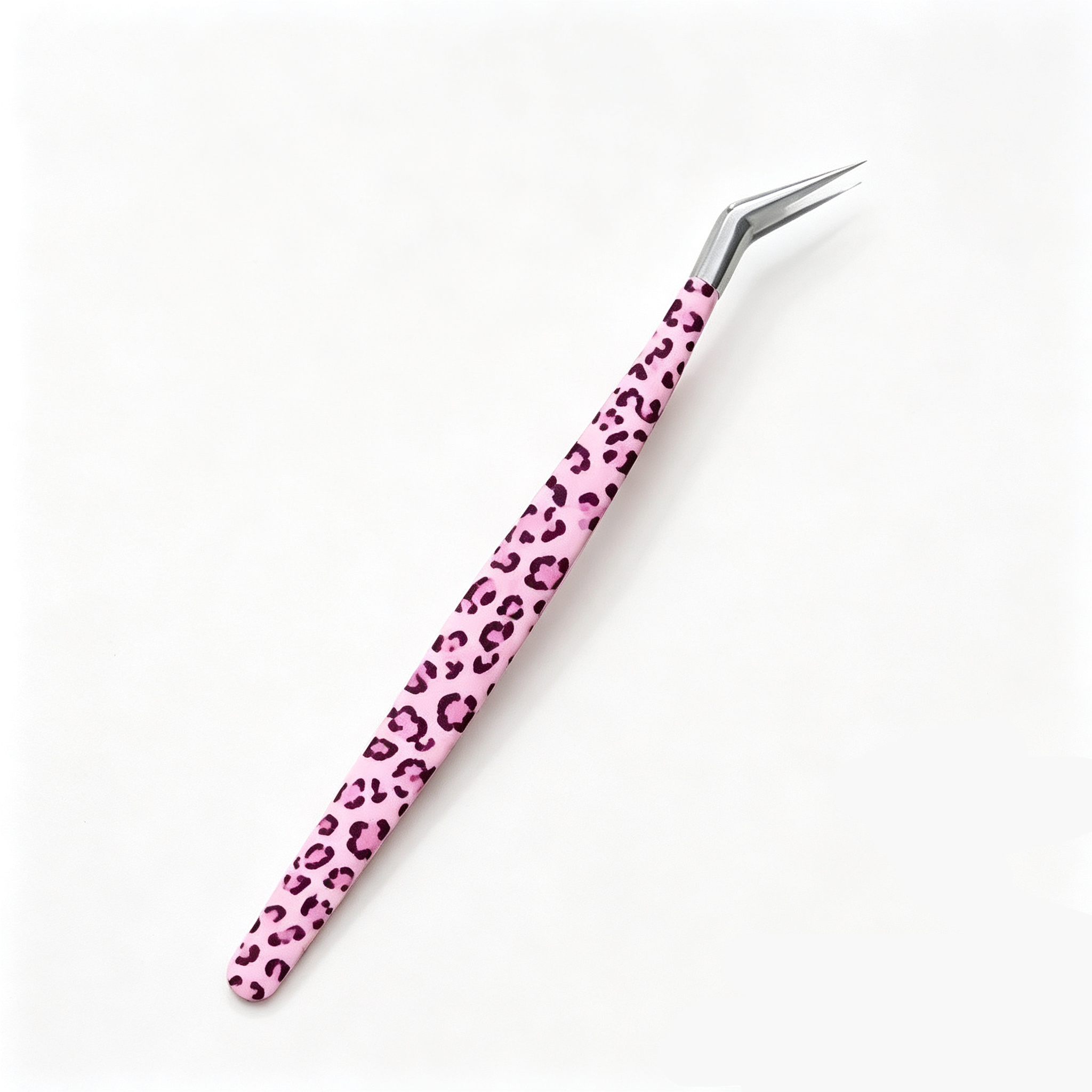 Pink leopard tweezers