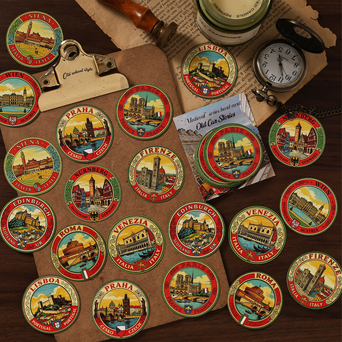 Round badge stickers