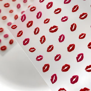 Red Lip Prints mini sticker sheet