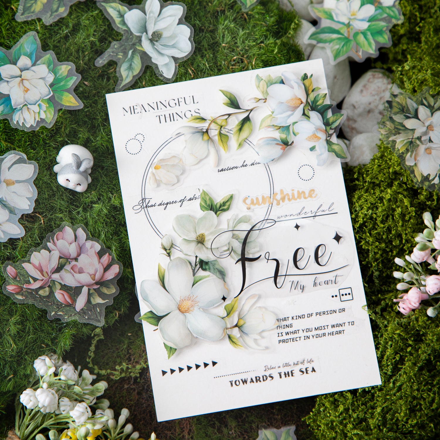 0503 Flower PET Stickers -30Pcs each pack