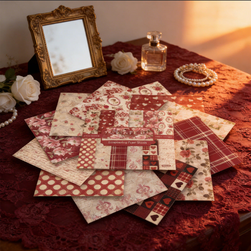 Heart papers fanned
