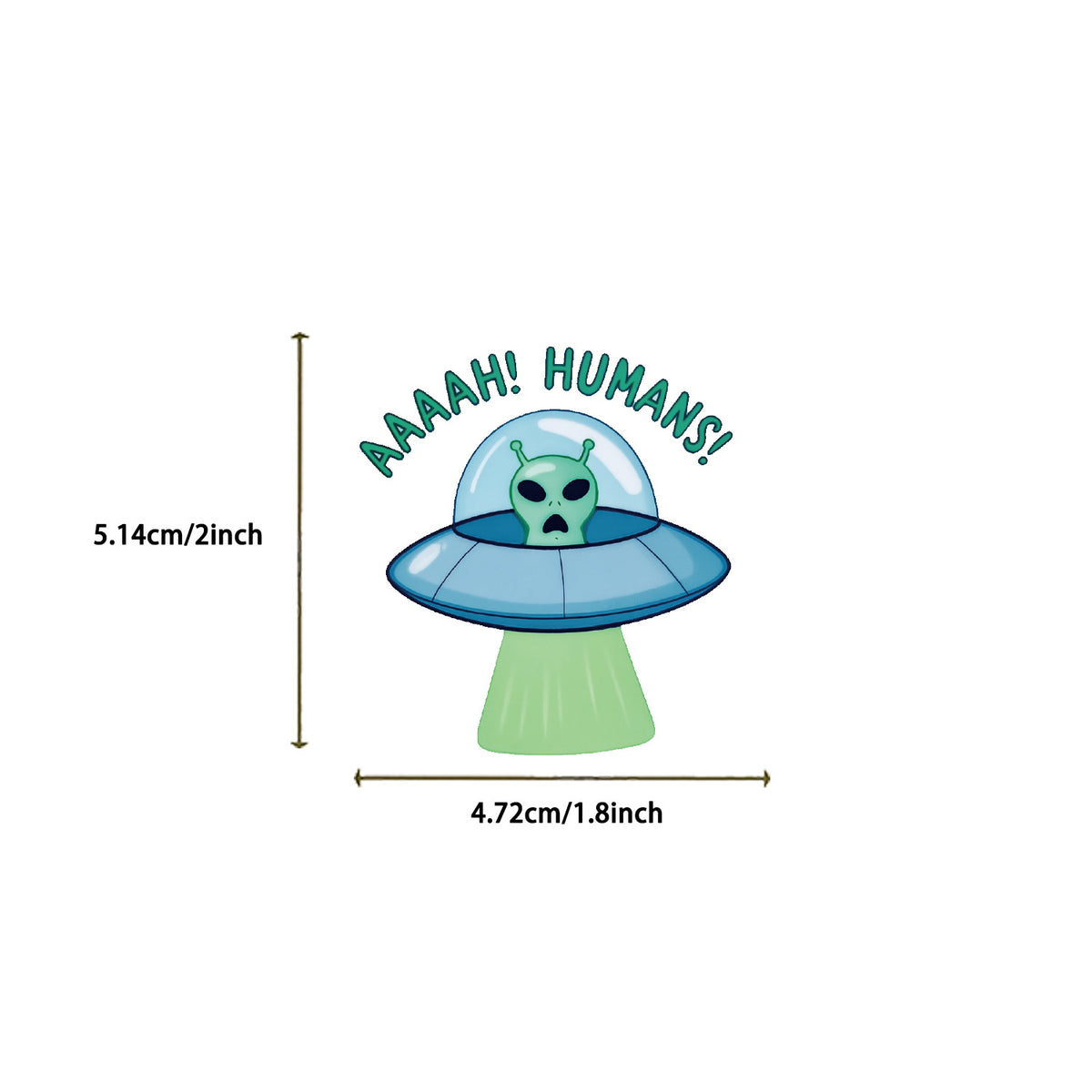 Alien sticker size