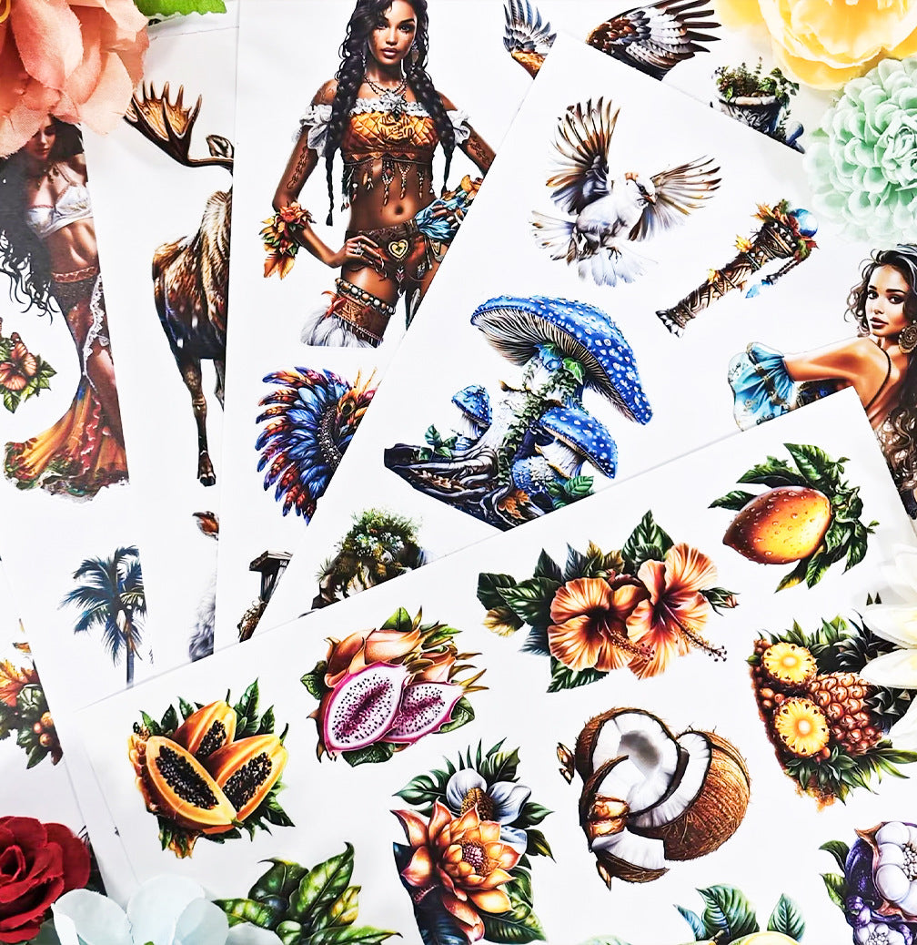 S-568- The Wildness Sticker Book -20Pcs each pack