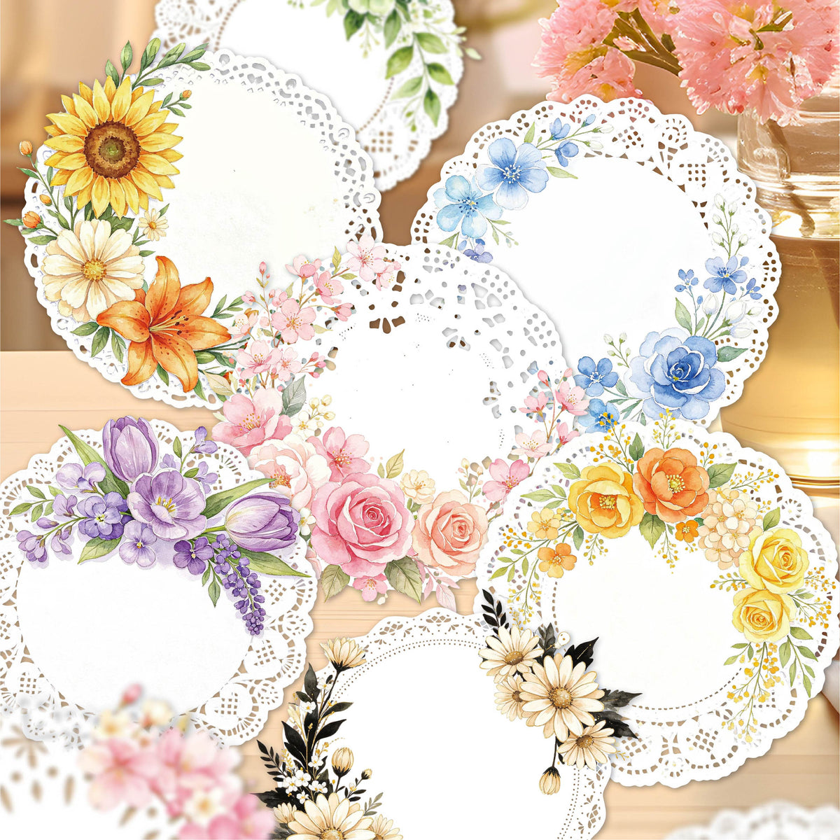 Sunflower lace frames